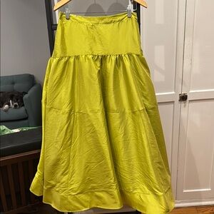 Free People Citrine Tiered Midi Skirt Cocktail Full